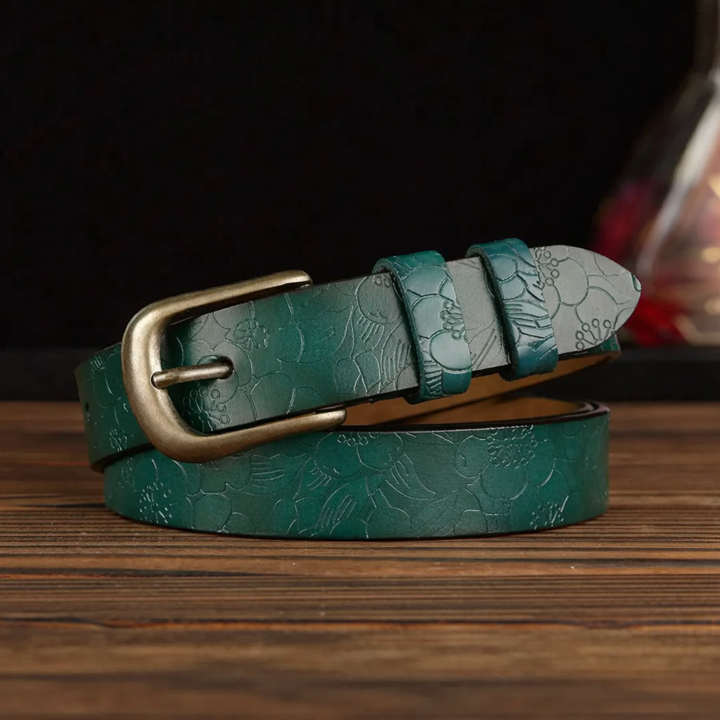 Villandry Floral Leather Belt