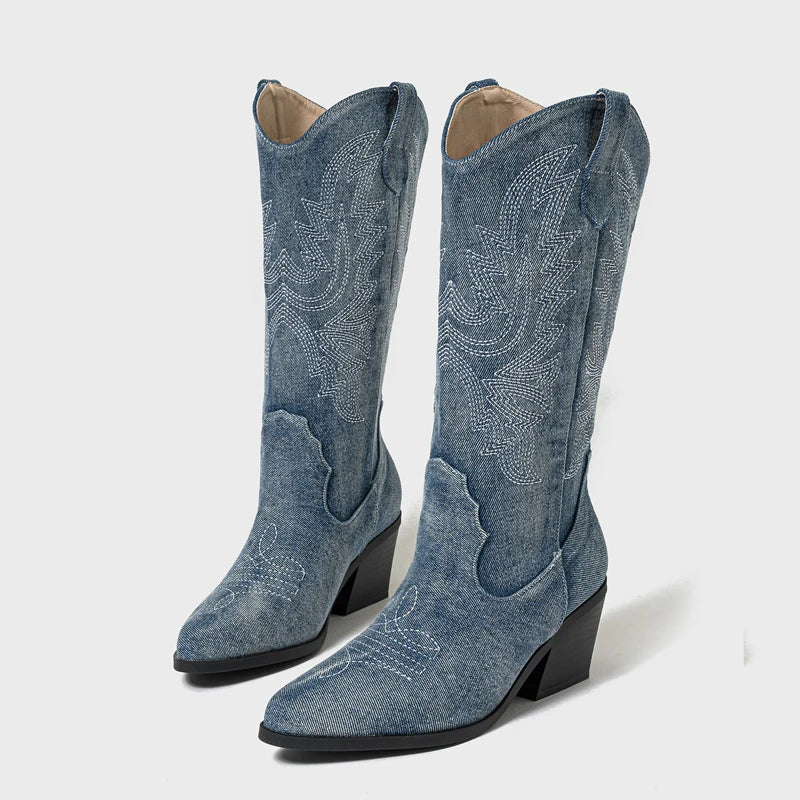 Dakota Western Denim Boots