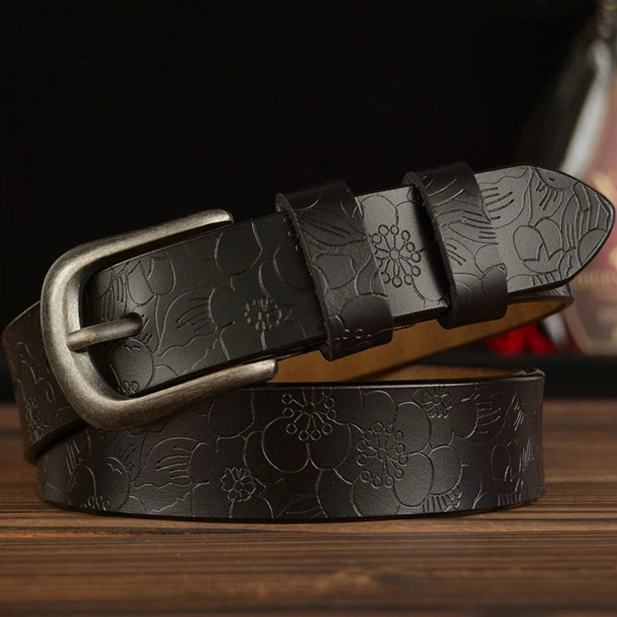 Villandry Floral Leather Belt