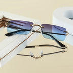 Azure Rimless Sunglasses