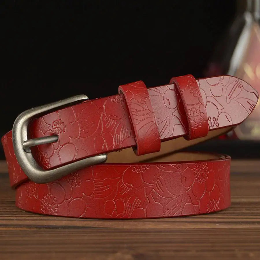 Villandry Floral Leather Belt