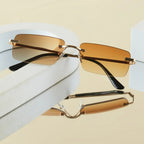 Azure Rimless Sunglasses