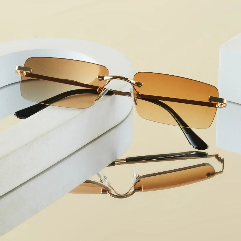 Azure Rimless Sunglasses