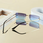 Azure Rimless Sunglasses