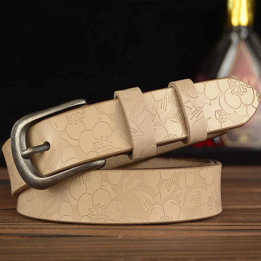 Villandry Floral Leather Belt