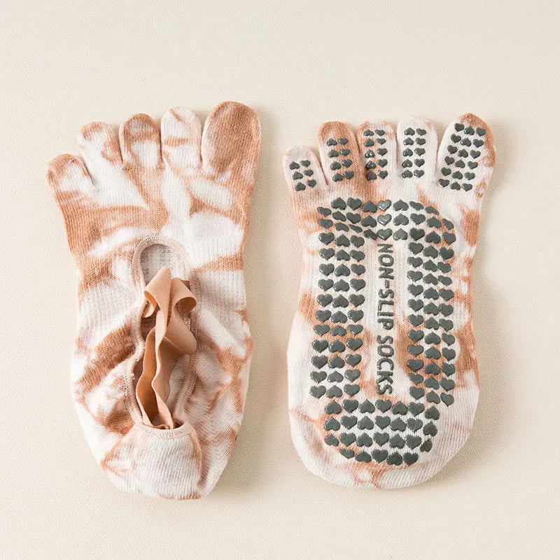 Aura Balance Yoga Grip Cotton Socks