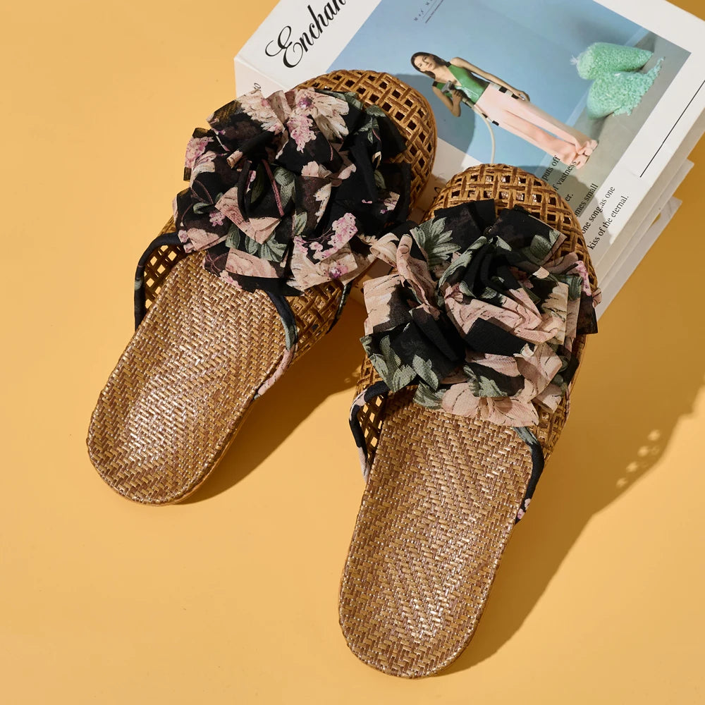 Dahlia Vintage Woven Slippers