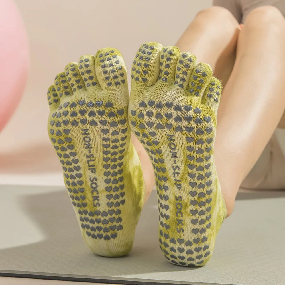 Aura Balance Yoga Grip Cotton Socks