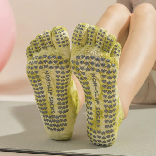 Aura Balance Yoga Grip Cotton Socks