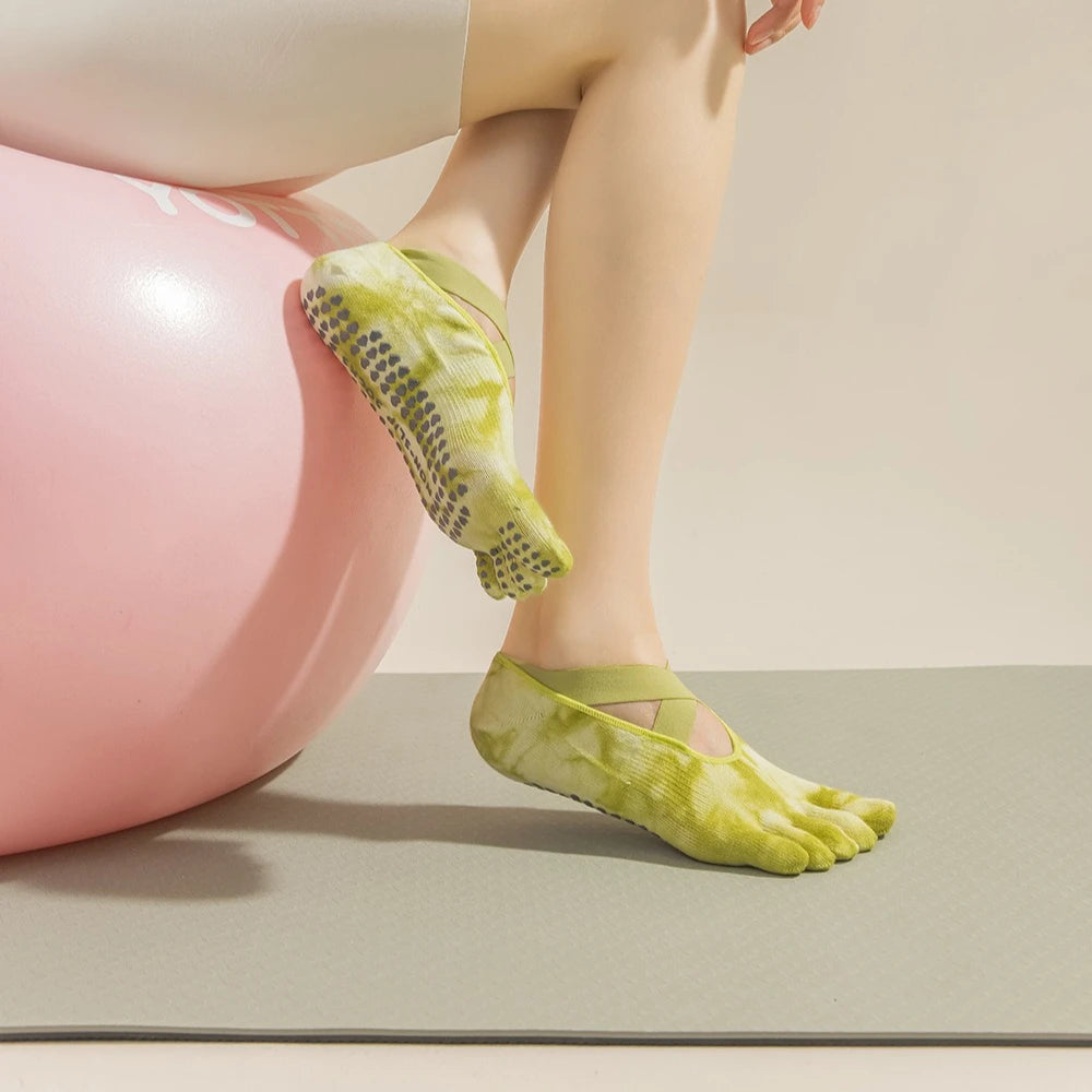 Aura Balance Yoga Grip Cotton Socks