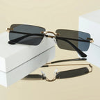 Azure Rimless Sunglasses