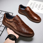 Ventoro Genuine Leather Slip-Ons