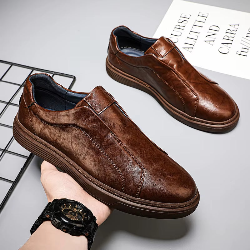 Ventoro Genuine Leather Slip-Ons